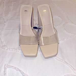 Pvc platform sandal zara